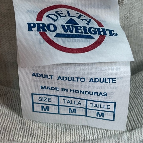 Delta Pro Weight size medium grey shirt pink & black funny quote short sleeve - Picture 6 of 6